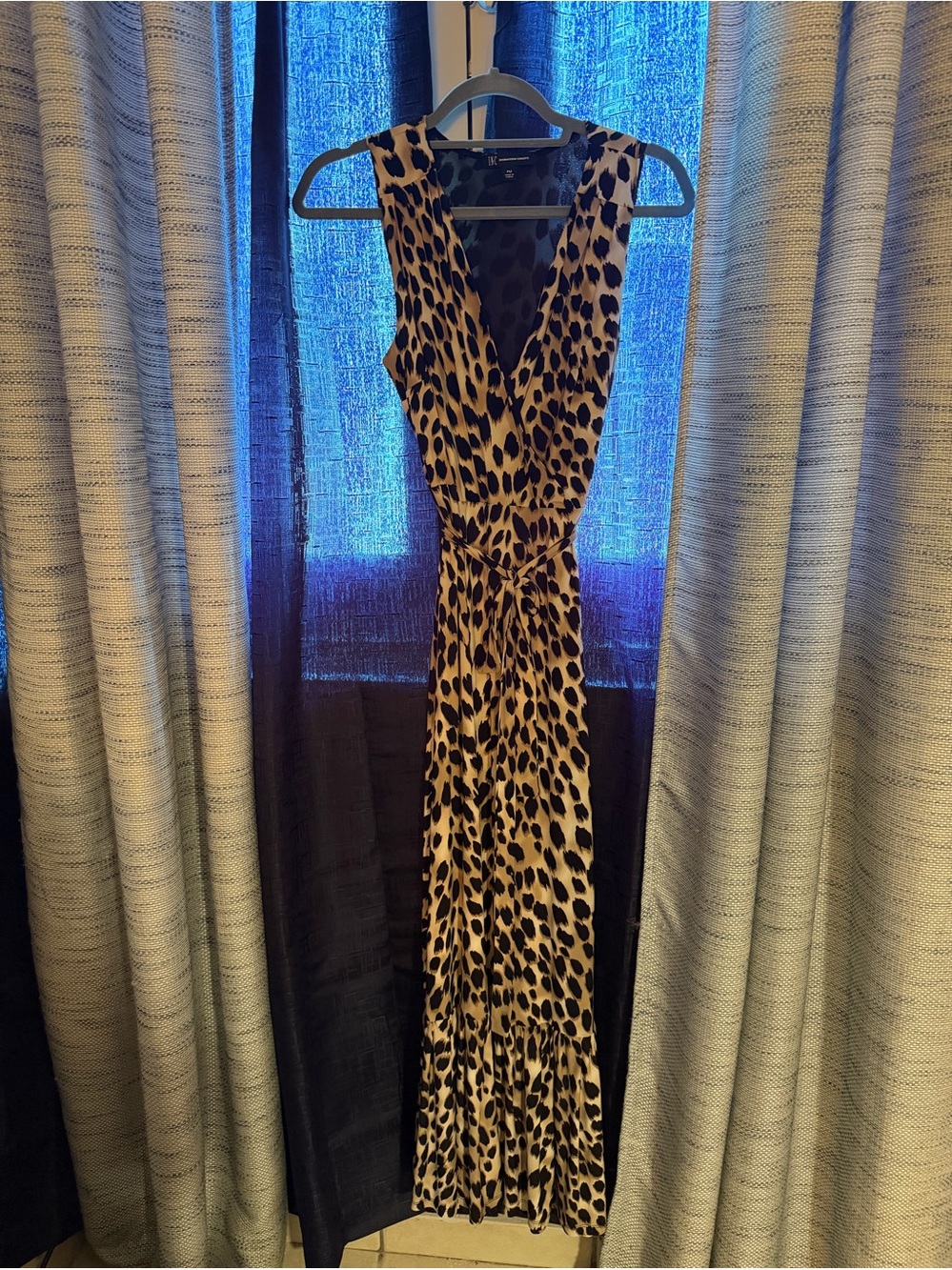 INC International Concepts Leopard Print Sleeveless Maxi Dress - Tan/Black